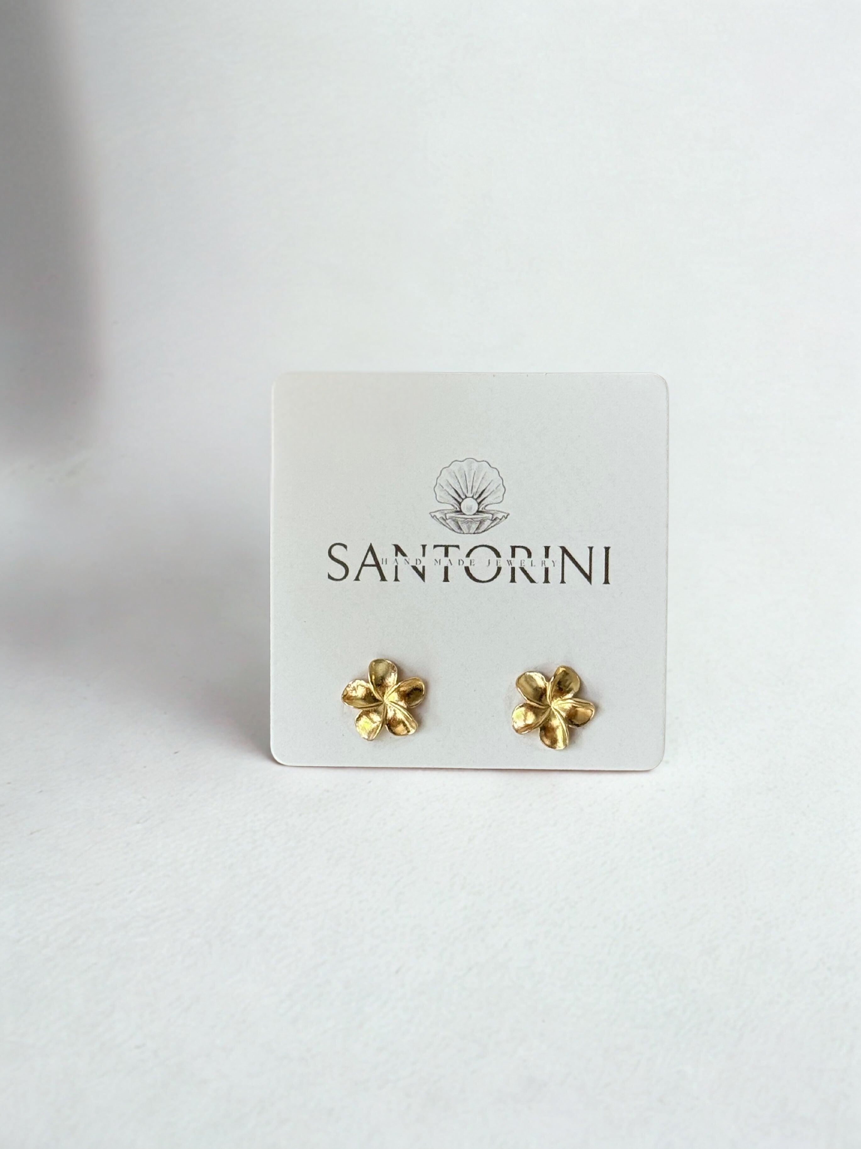 עגילי פרח-זהב גדול