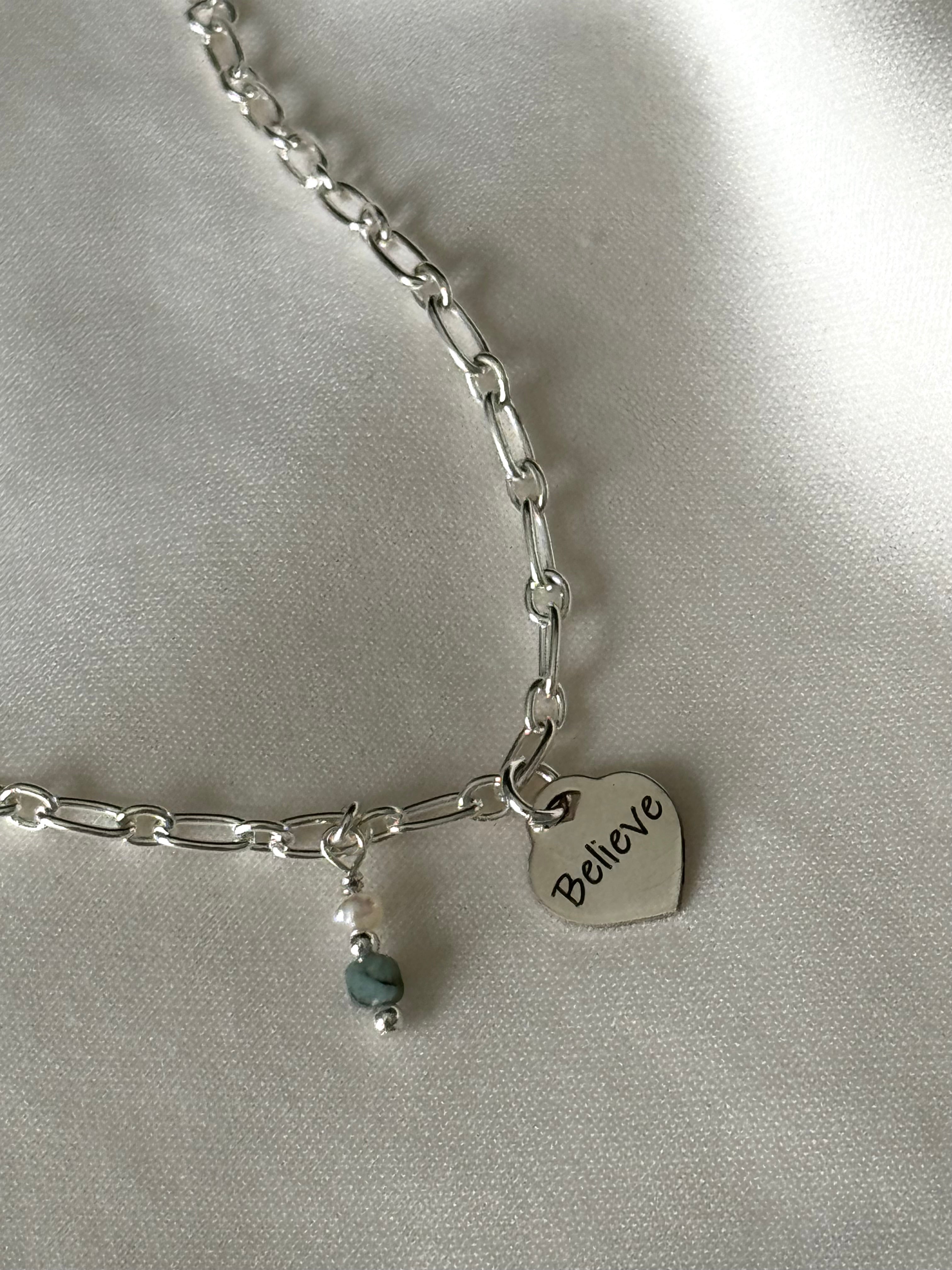 צמיד חריטה אישית “Believe”