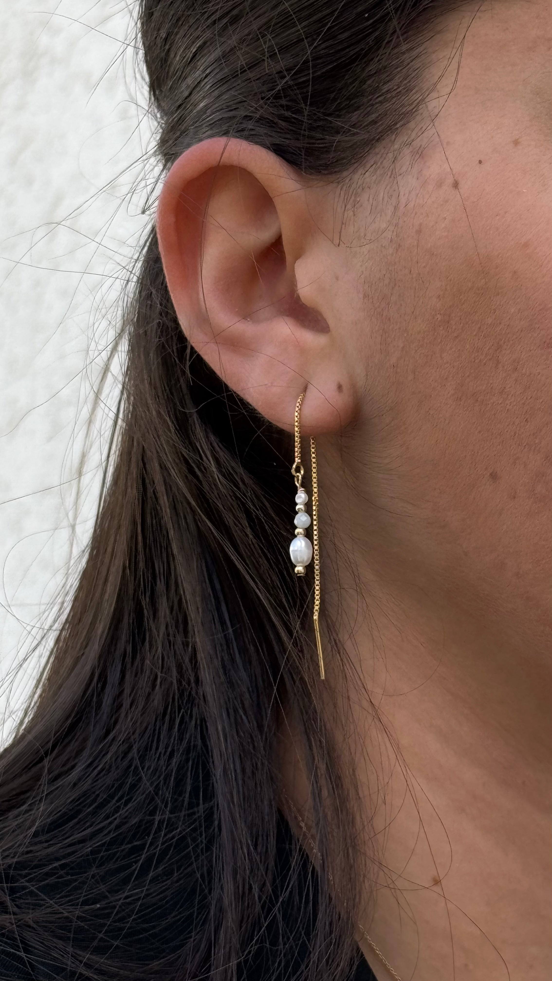 עגילי לני אקוומרין