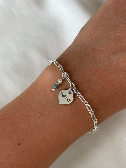 צמיד חריטה אישית “Believe”