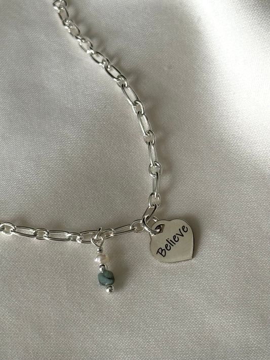 צמיד חריטה אישית “Believe”