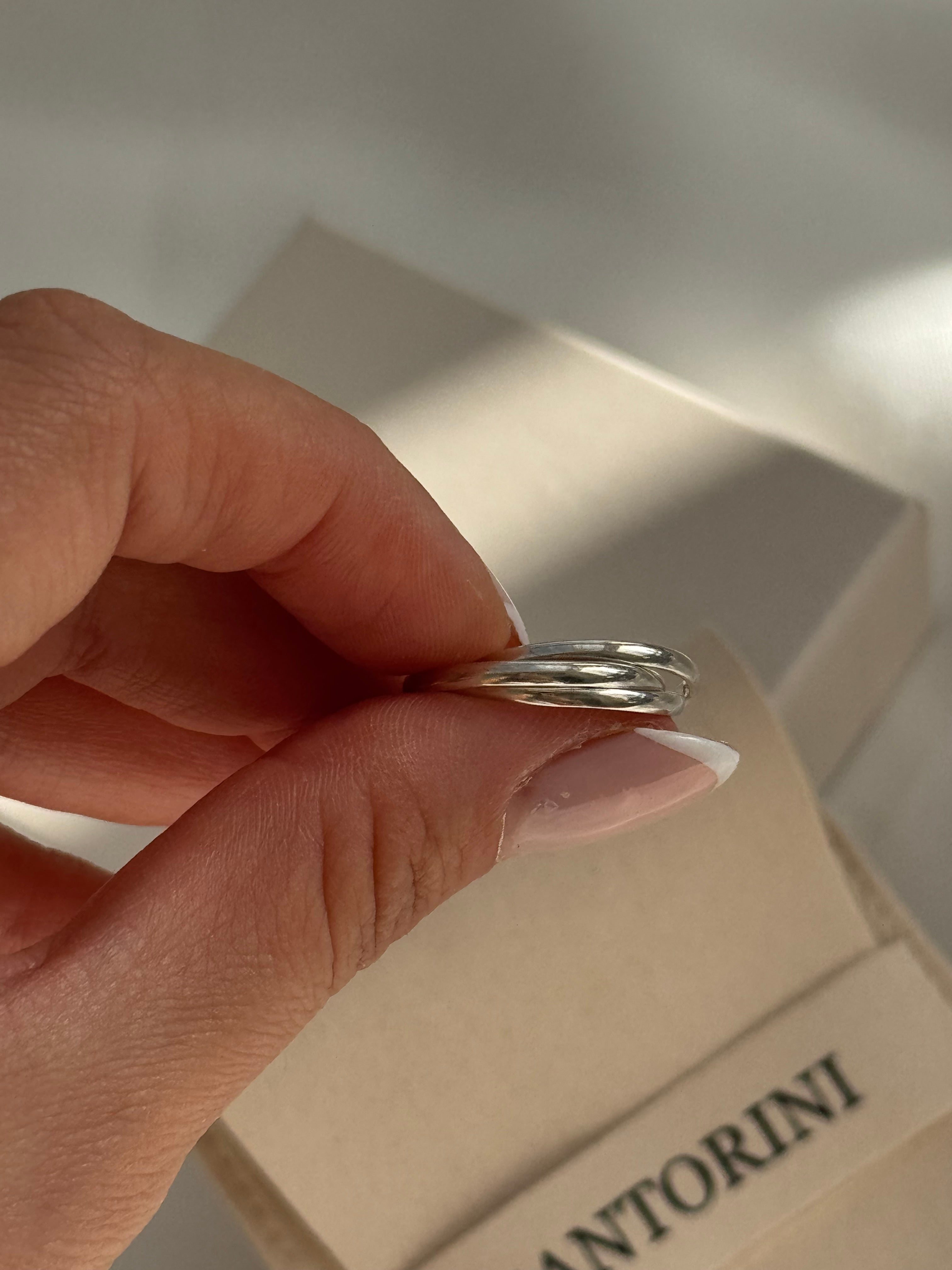 טבעת טריו כסף