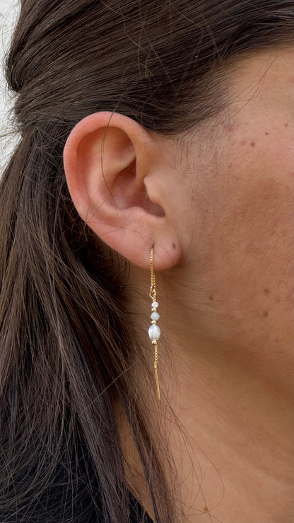 עגילי לני אקוומרין