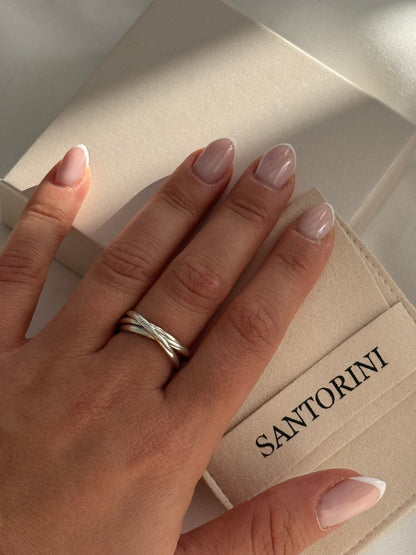 טבעת טריו כסף